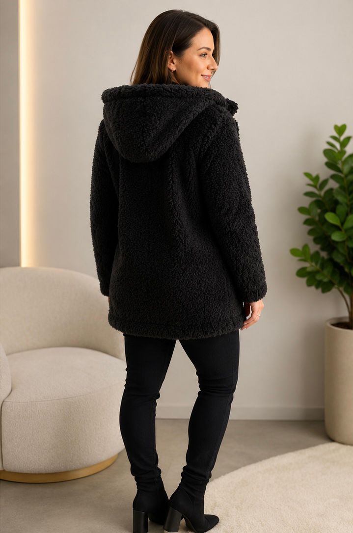 Casaco Teddy Feminino com Capuz
